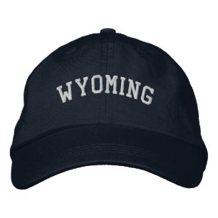 Brodée Wyoming États-Unis Brodé Casquette de base Marine