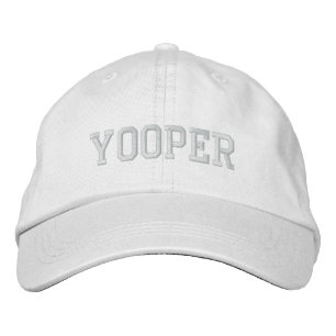 Brodée Yooper brodé Casquette de base blanc