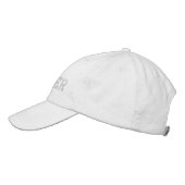 Brodée Yooper brodé Casquette de base blanc (Gauche)