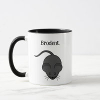 Brodent Bro Cartoon, Grappige Grijze Rat of Muis W