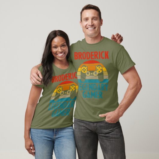 BRODERICK Gift Name Persoonlijk Funny Gaming T-shirt (Unisex)