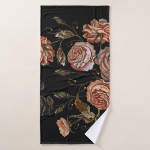 Broderie classique bourgeons vintages de motif ros