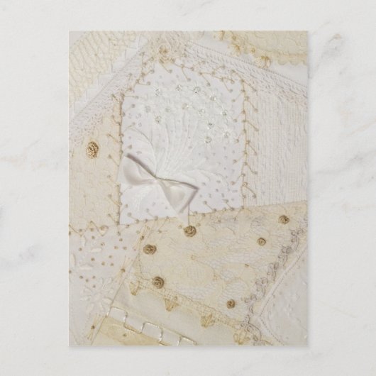 Broderie Crazy Quilt Panel No.6 Carte Postale (Devant)