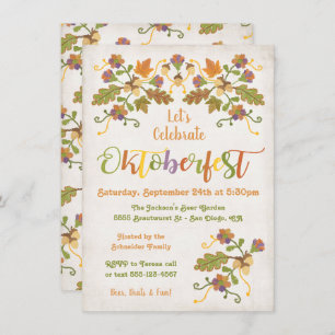 Broderie d'art populaire Oktoberfest Invitations