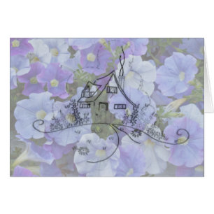 Broderie de chalet et carte Petunias