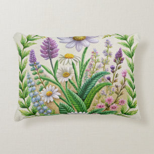 Broderie du jardin de printemps Design Coussin - C