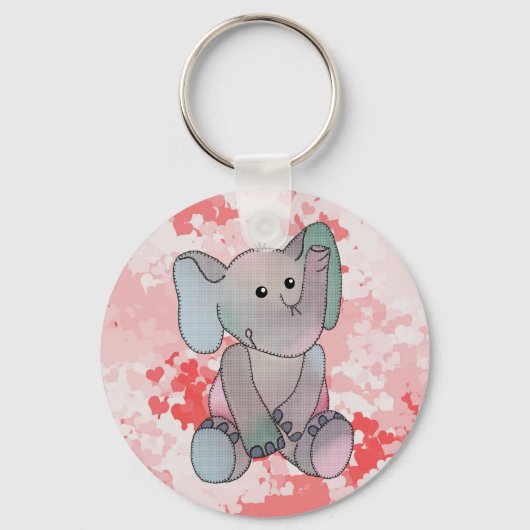 Broderie Éléphant Porte-clés (Recto)