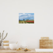 Broderie et tulipe - affiche du paysage (Cuisine)