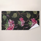 Broderie fleurs de géranium sans couture motif (Serviette de bain)