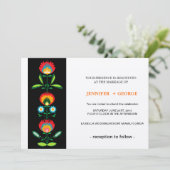 Broderie florale polonaise, invitation (Debout devant)
