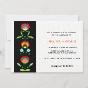 Broderie florale polonaise, invitation