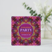 Broderie fractale mandala Invitation de fête (Debout devant)