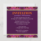 Broderie fractale mandala Invitation de fête (Dos)