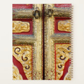 Broderie métallique dorée sur la porte (Dos)