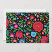 Broderie mexicaine Faire-part de mariage colorée (Dos)