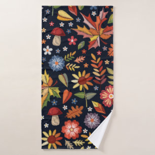 Broderie motif sans couture avec de belles fleurs