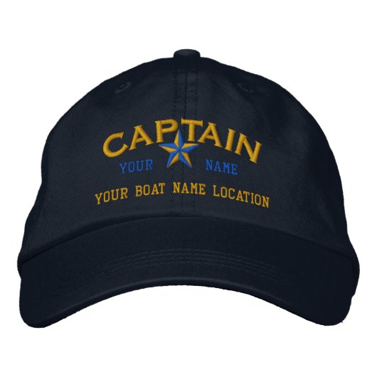 Broderie personnalisée CAPTAIN Star Ball Casquette (Devant)