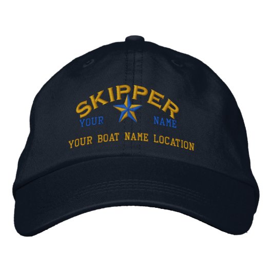 Broderie personnalisée SKIPPER Star Ball Casquette (Devant)