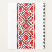 Broderie rouge ukrainienne Suns Vyshyvanka Planner (Dos)