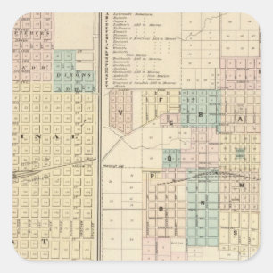 Brodhead and Village of Monroe, Green Co. Vierkante Sticker