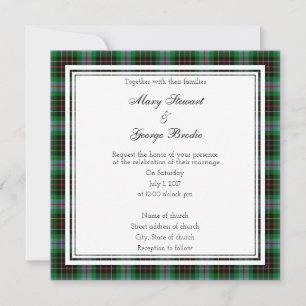 Brodie Hunting Scottish Mariage Carré Invitation