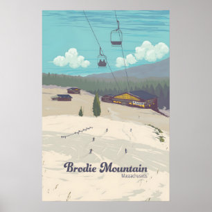 Brodie Mountain Massachusetts USA Skigebied Poster