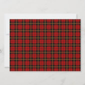 Brodie Red Scottish Faire-part de mariage (Dos)