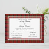 Brodie Red Scottish Faire-part de mariage (Debout devant)