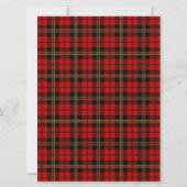 Brodie Red Scottish Faire-part de mariage (Dos)