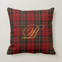 Brodie Tartan Monogram Pillow Kussen