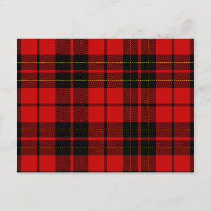 Brodie tartan red black plaid briefkaart