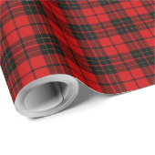 Brodie tartan red black plaid cadeaupapier (Rol Hoek)