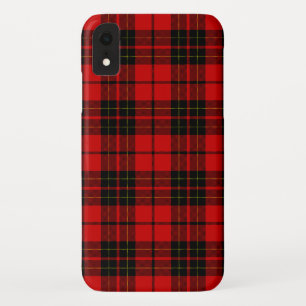 Brodie tartan red black plaid iPhone XR hoesje