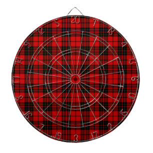 Brodie tartan red black plaid dartbord