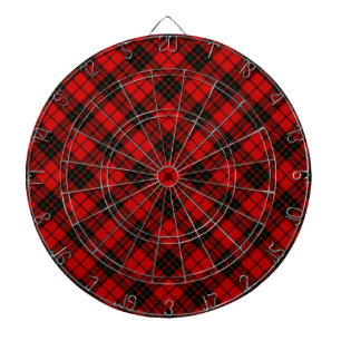 Brodie tartan red black plaid dartbord
