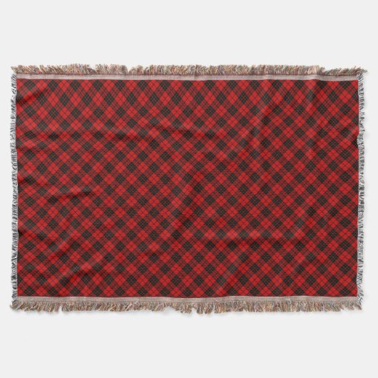 Brodie tartan red black plaid deken (Voorkant)