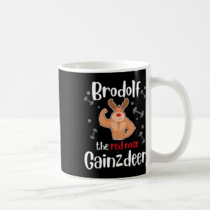 Brodolf De Rode Neus Gainzdeer Mens Gym Kerstmis Koffiemok