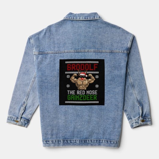 Brodolf-kerstrenrendiersport Denim Jacket (Achterkant)