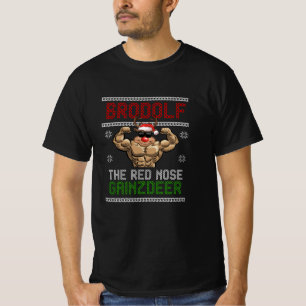 Brodolf-kerstrenrendiersport T-shirt