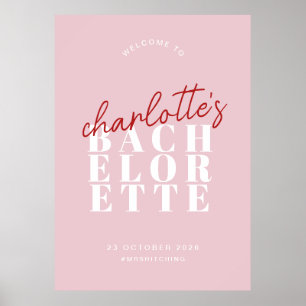 Brody Bachelorette Welkomstbord Canvas Poster