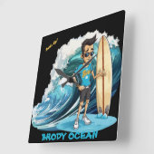 Brody Ocean Wavecrest Vierkante Klok (Hoek)