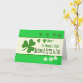 Broeder en vrouw Happy St. Patrick's Day Kaart (Gele Bloem)