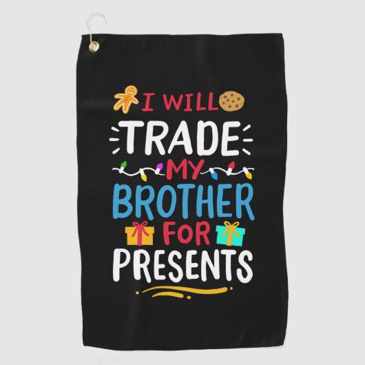 Broeder kerstfeest golfhanddoek (Voorkant)