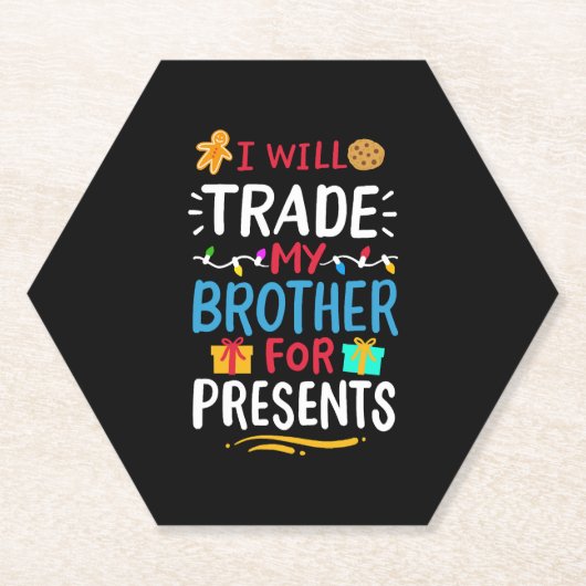 Broeder kerstfeest kartonnen onderzetters (Voorkant)