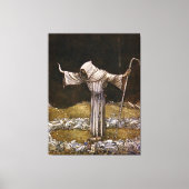 “Broeder Martin” Aquarel van John Bauer Canvas Afdruk (Voorkant)