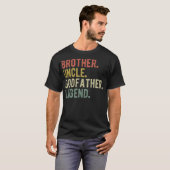 Broeder oom Godfather Legend, grappige kerstmis G T-shirt (Voorkant volledig)