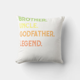 Broeder oom Godfather legend sinds jaar Aangepast Kussen