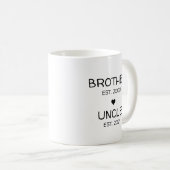 Broeder Oom Zwangerschap Aankondiging Baby onthull Koffiemok (Voorkant rechts)