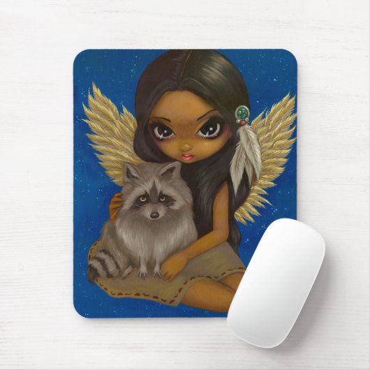 "Broeder Raccoon" Mousepad Muismat (Met muis)