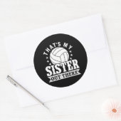 Broeder volleybal dat is mijn zus volleybal ronde sticker (Envelop)